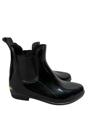 Lauren Ralph Lauren Tally Black Slip-On Ankle Rain Boots